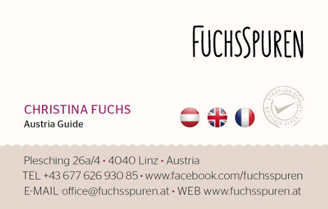 Visitenkarte Christina Fuchs, Austria Guide